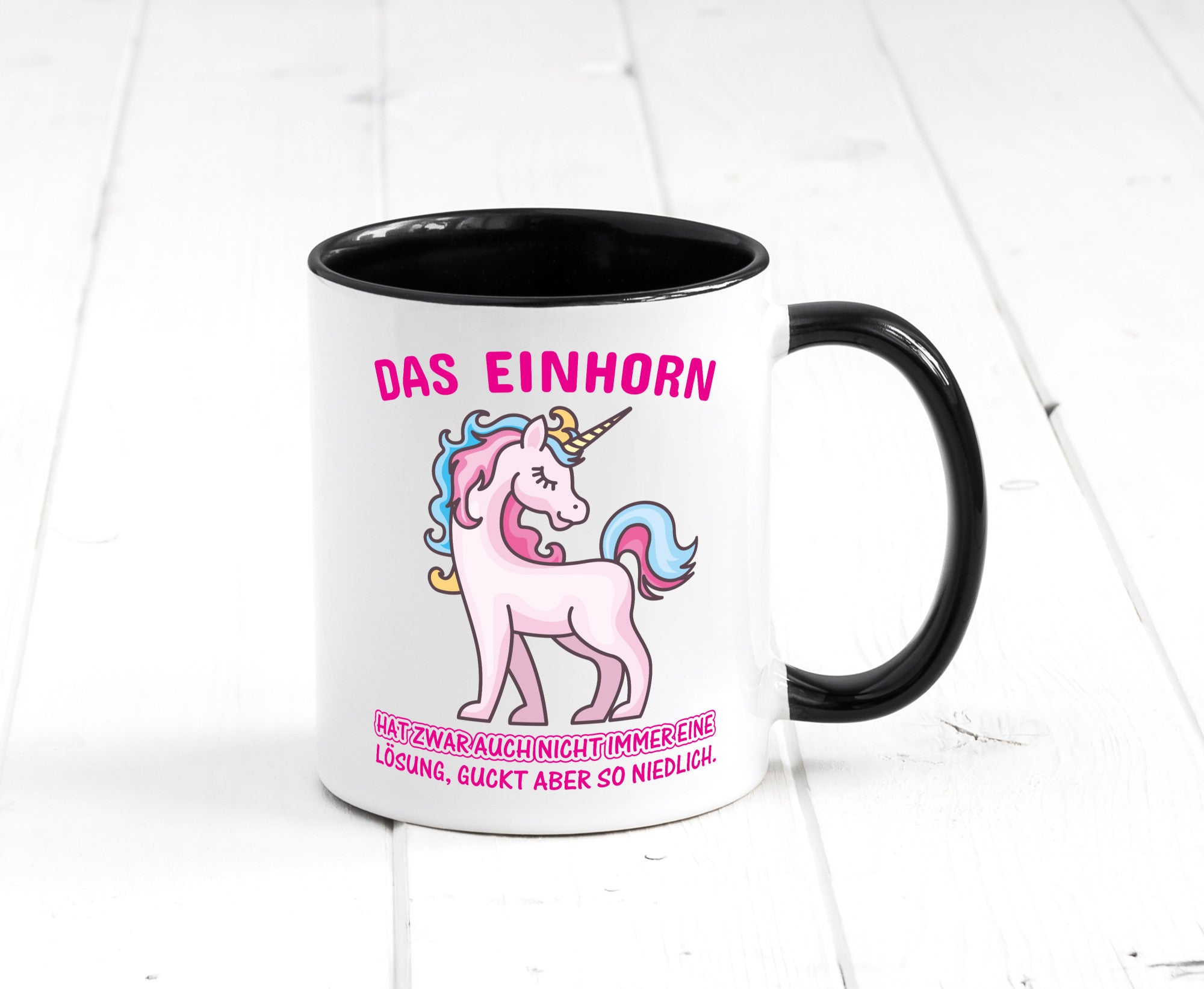 Niedliches Einhorn | lustige Tasse Frauen Mädchen lustiger Spruch Geschenk