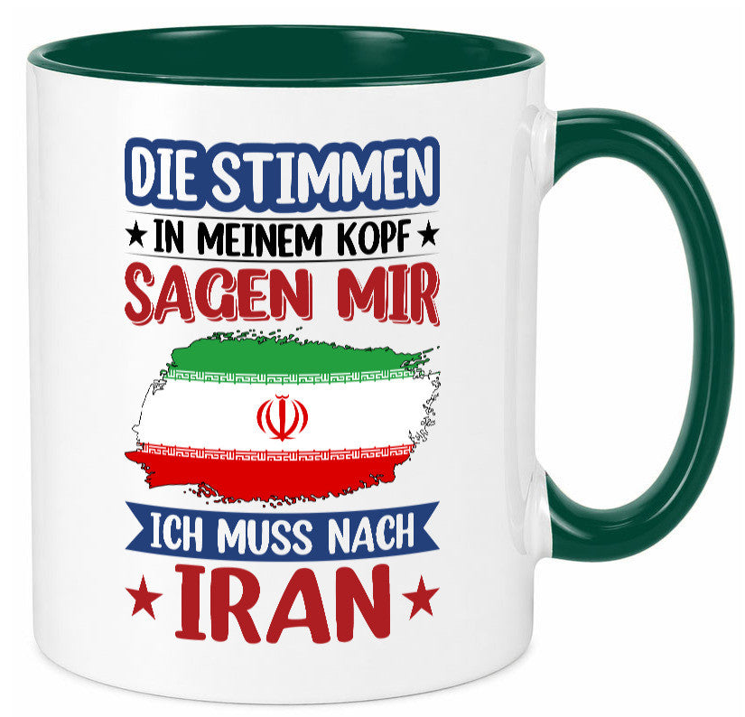 Iran | Urlaub Stimmen in meinem Kopf Traumland Humor Geschenkidee Tasse