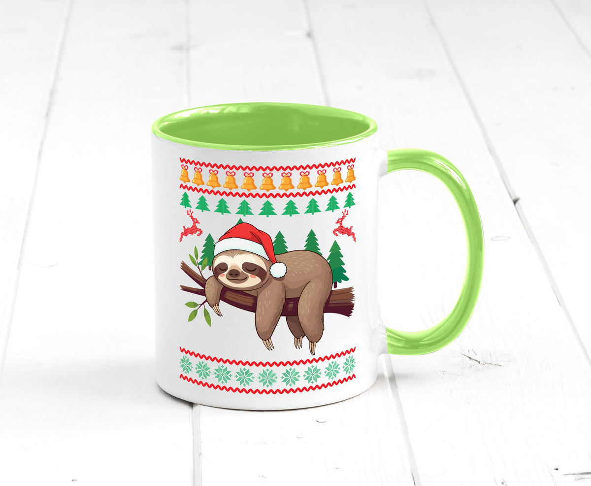Ugly Christmas | Faultier Weihnachtsfaultier v2 lustig Tierliebhaber Humor Tasse