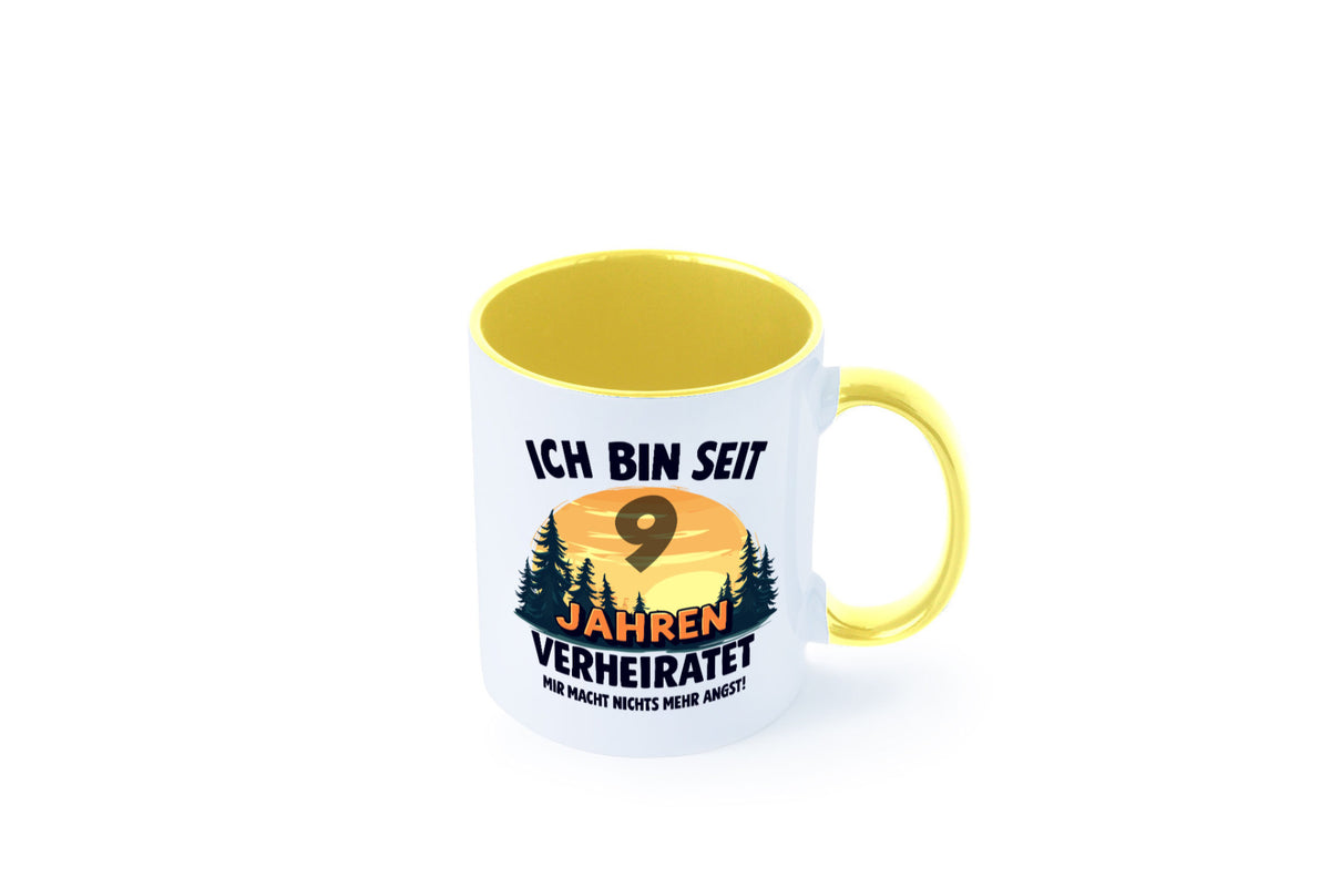 Ich bin Verheiratet | 9. Hochzeitstag Ehepaar v2 Geschenkidee Humor Tasse