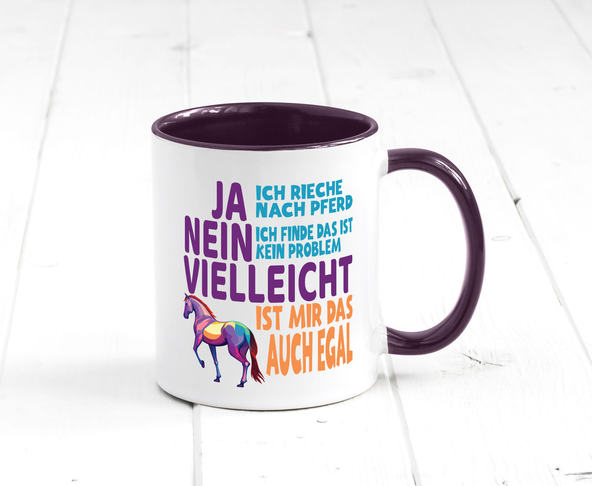 Ja ich Rieche nach Pferd | Reiten Pferdestall lustiger Spruch Geschenk Humor Tasse