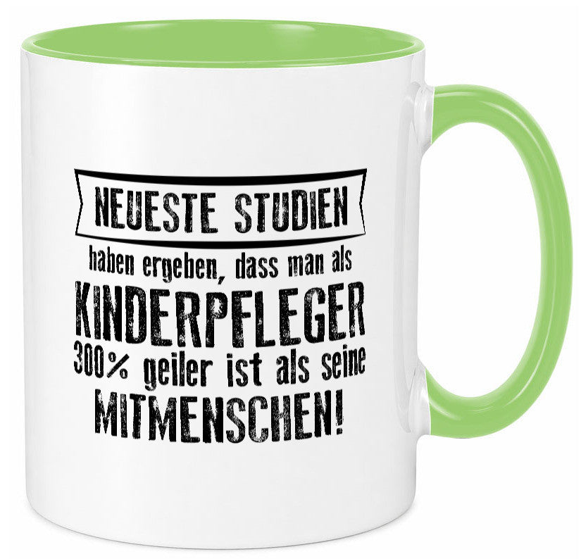 Neuste Studien: Kinderpfleger | Pfleger Kinder v2 lustiger Spruch Geschenk Tasse