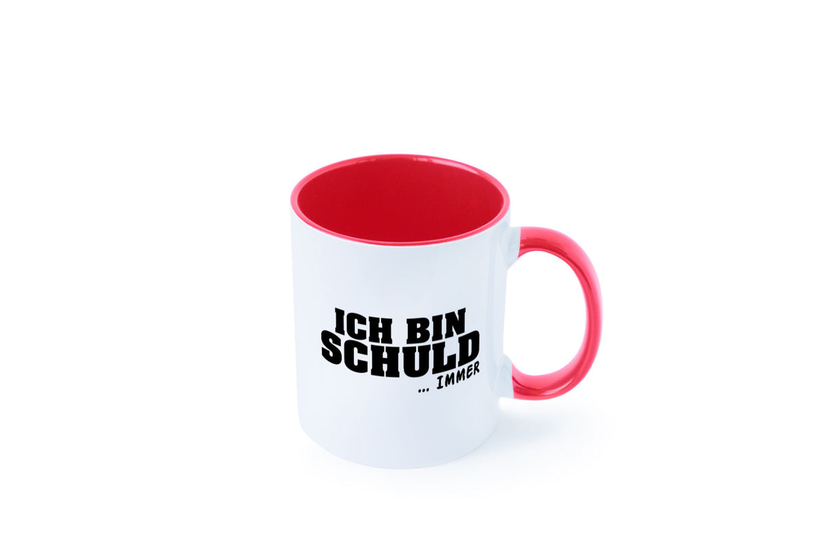 Ich bin Schuld | Schwarze Schaff lustig Humor Geschenkidee Geschenk Tasse