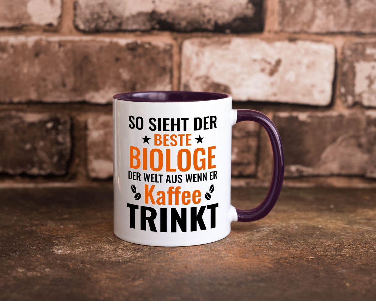 Kaffee trinkt: Biologe | Biologie Naturforscher Geschenk Humor Geschenkidee Tasse