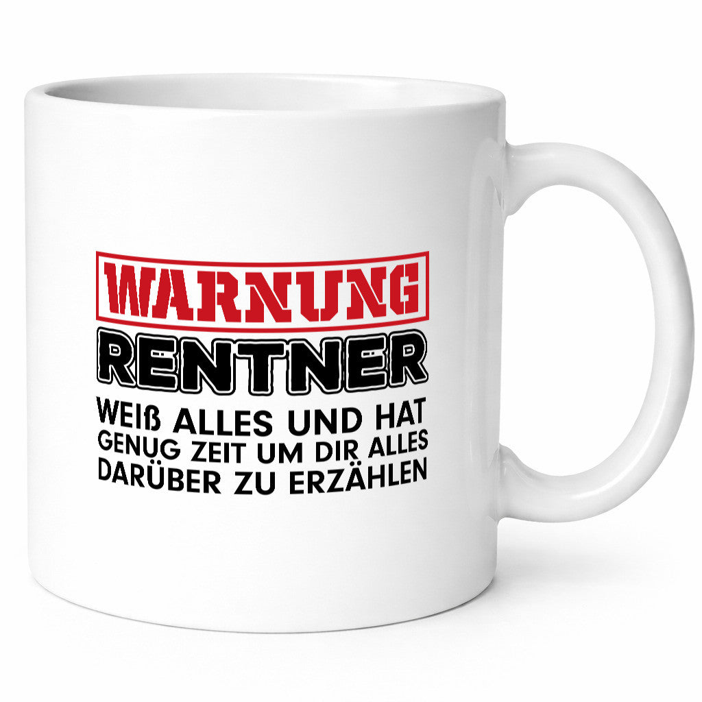 Rentner weiß alles | Rente Tasse Ruhestand Humor lustig Jubiläum Geschenk