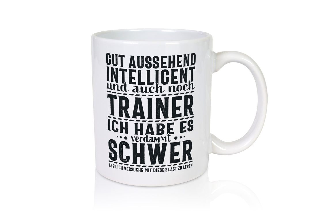 Gut aussehender Trainer |gestrichelte Linie | Punkte lustiger Spruch Geschenk