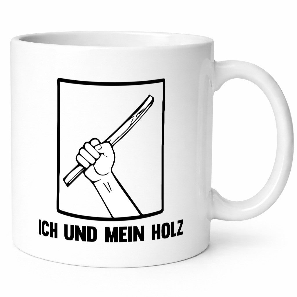 Ich und mein Holz | Holzfäller Holzmacher Geschenkidee Humor Tasse