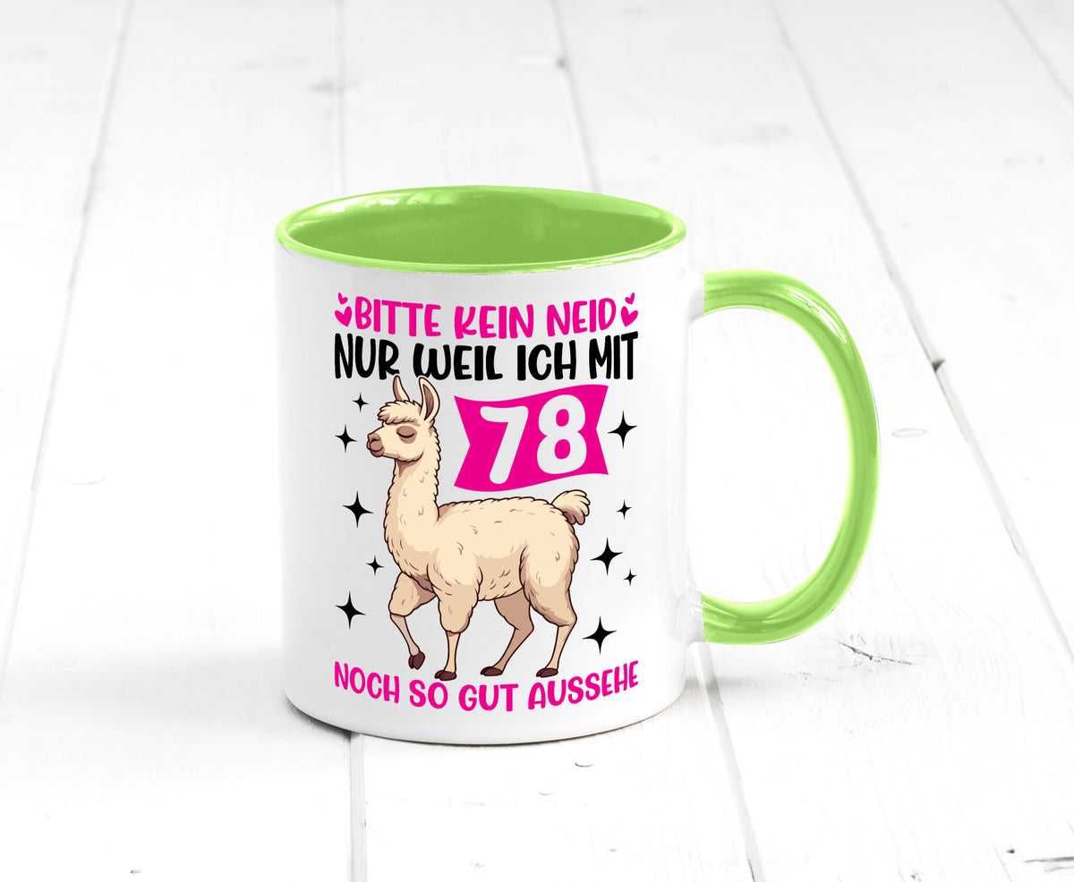 78. Geburtstag | 78 Jahre Lama gut aussehen Geschenk Geschenkidee lustiger Tasse