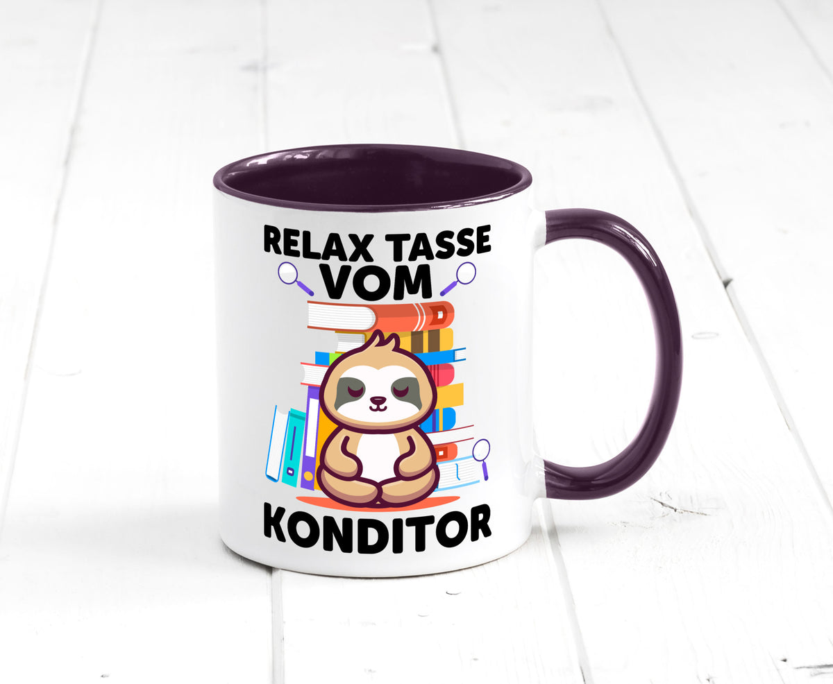 Relax Tasse: Konditor | Konditorei lustiger Spruch Geschenk Humor Geschenkidee