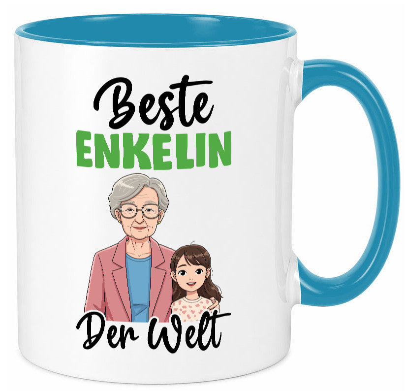 Bester Enkelin | Opa Oma Großmutter Großvater lustiger Spruch Geschenk Familie Tasse