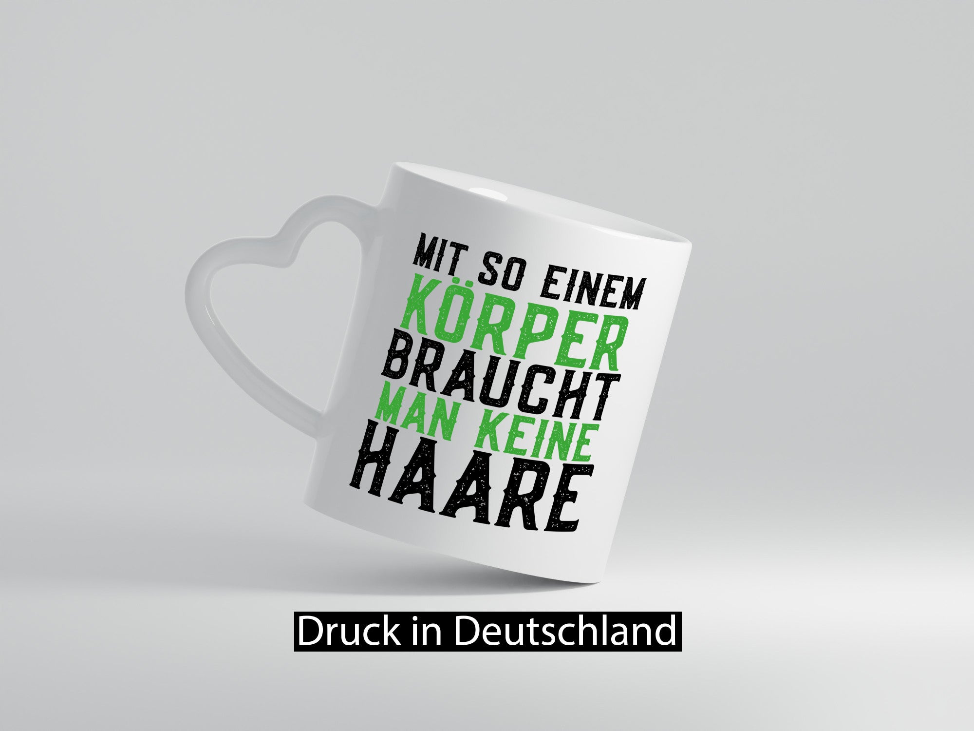 Mit so einem Körper | Haare Glatze Lustiger Spruch Geschenkidee Humor Tasse