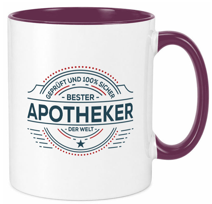 Geprüft und sicher: Apotheker | Apotheke Pharmazie Geschenkidee Humor Tasse