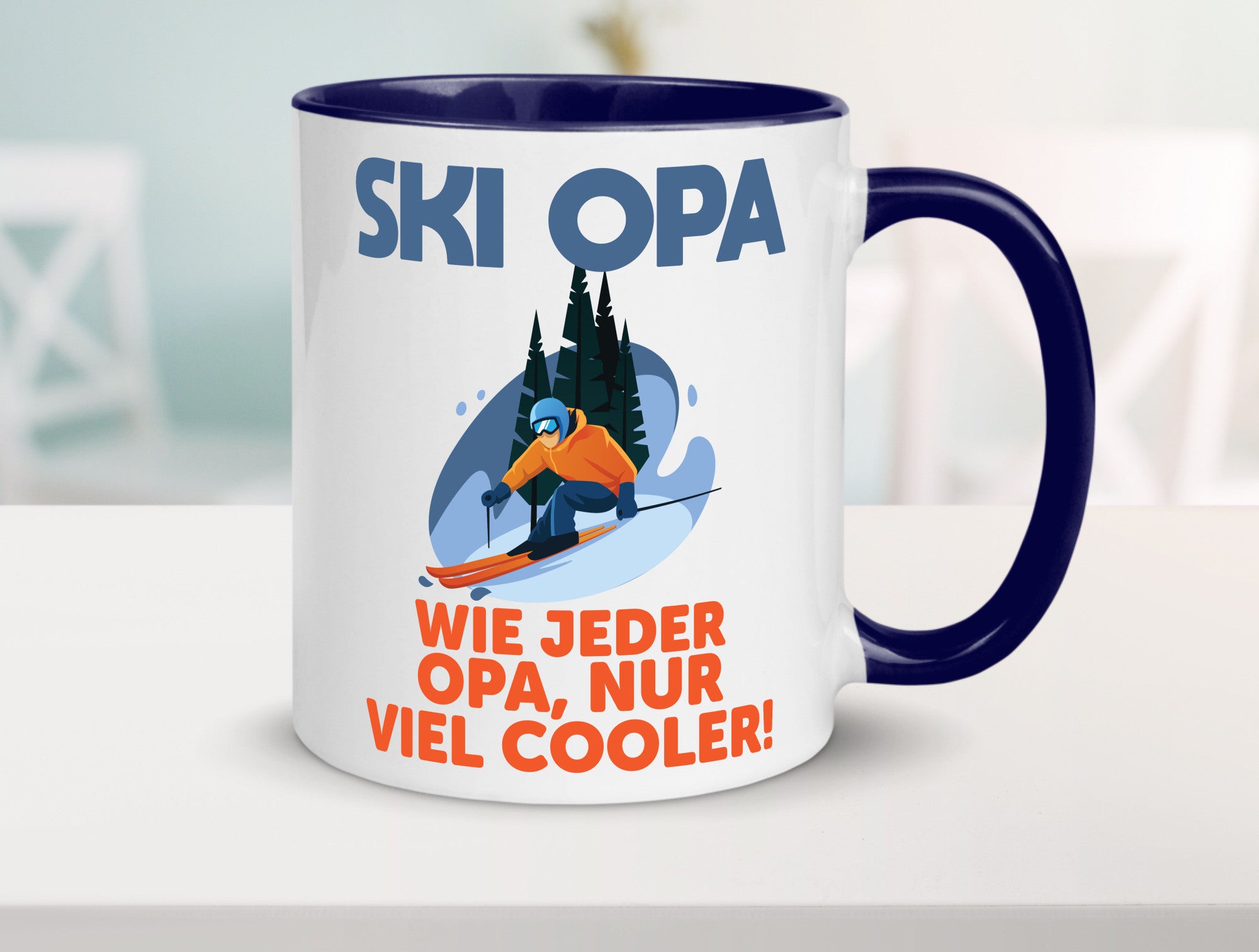 Ski Opa, normal, nur cooler | Skifahrer Bäume Schnee Geschenkidee Familie Humor