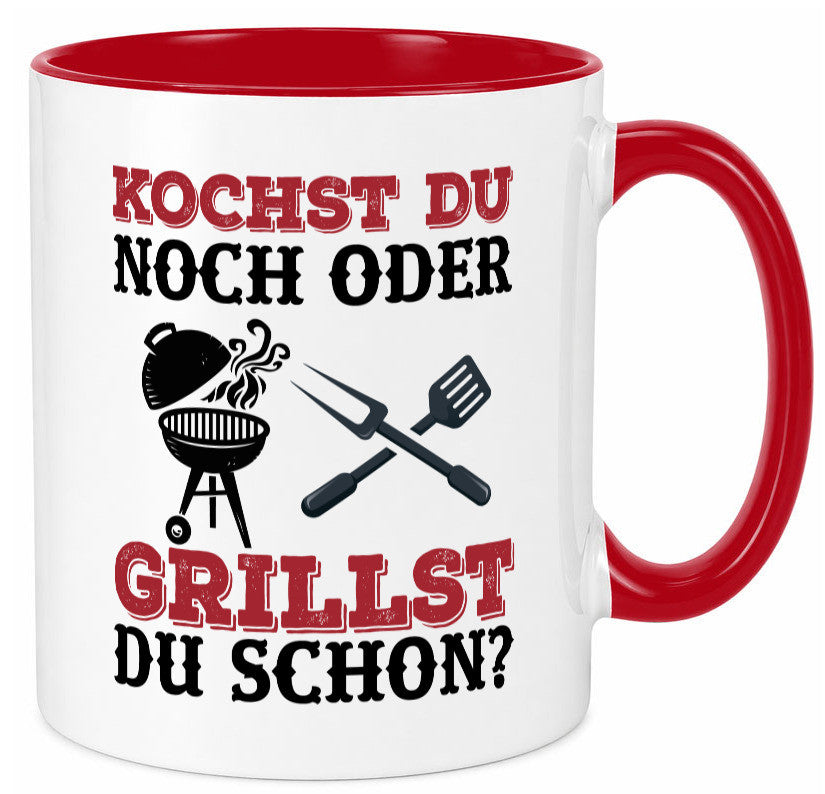 Grillst du schon? | Spruch Tasse Grillen Männer Geschenkidee Humor