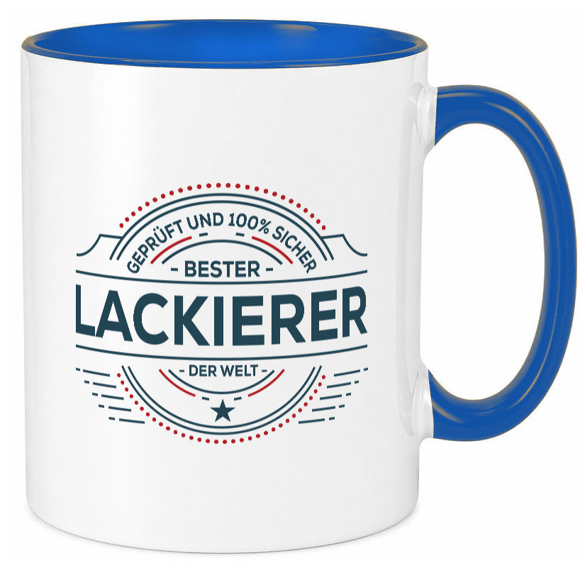 Geprüft und sicher: Lackierer | Definition lackieren Geschenk Humor Tasse