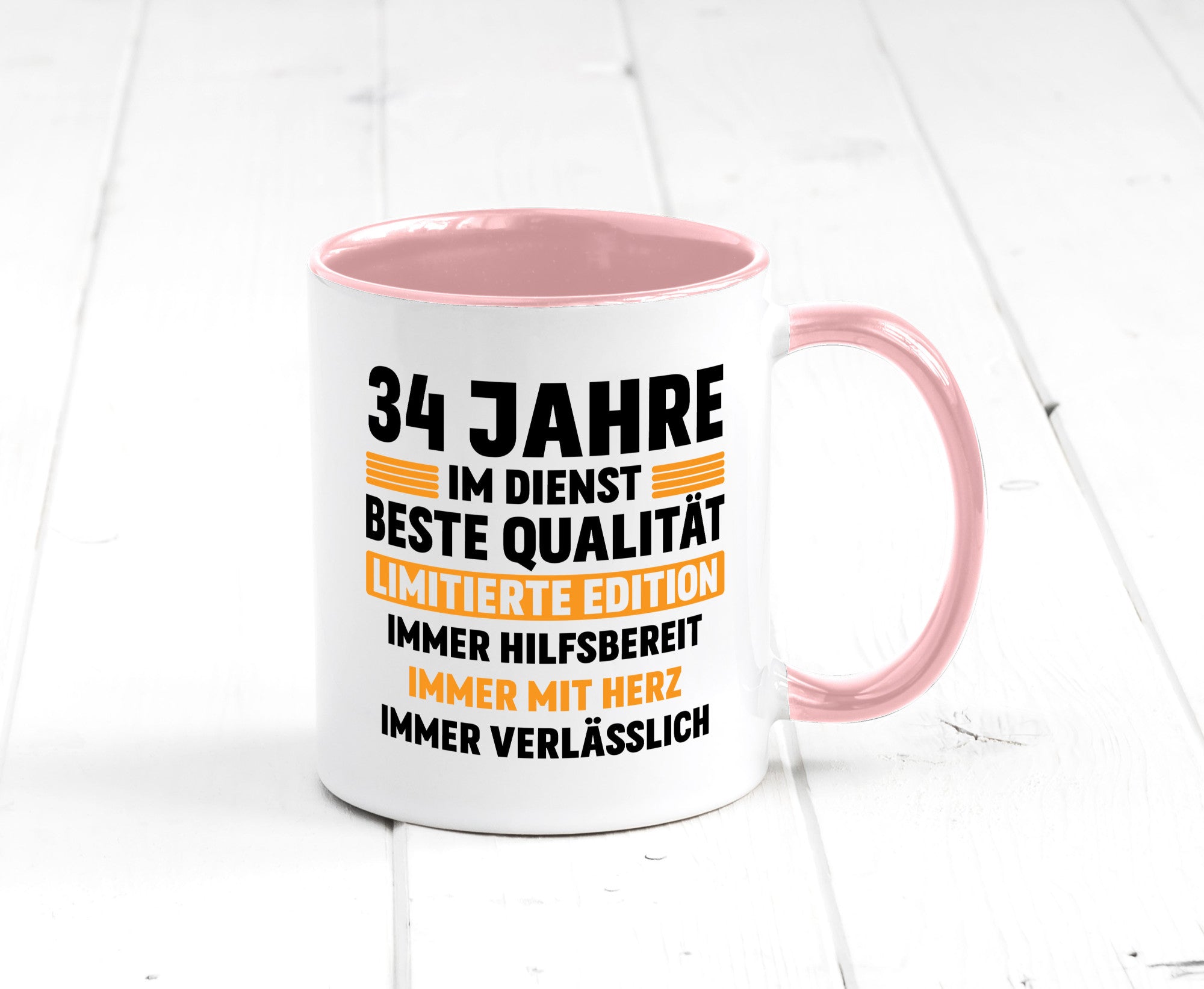 34 Jahre im Dienst | Jubiläum Arbeit v2 Humor Kollegen Büro Geschenkidee Tasse