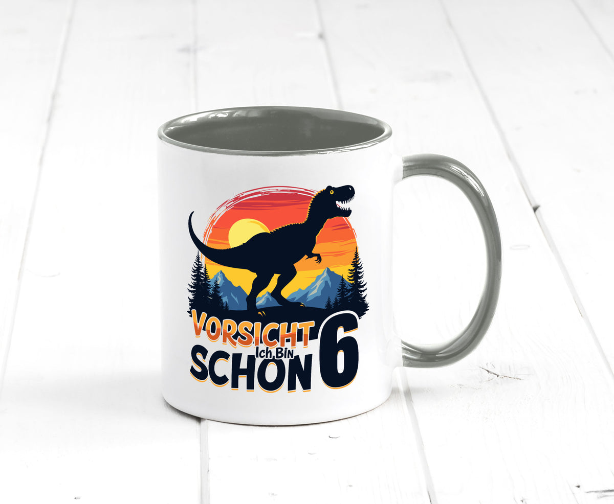 6. Geburtstag | 6 Jahre Dinosaurier Geschenkidee Humor Tasse