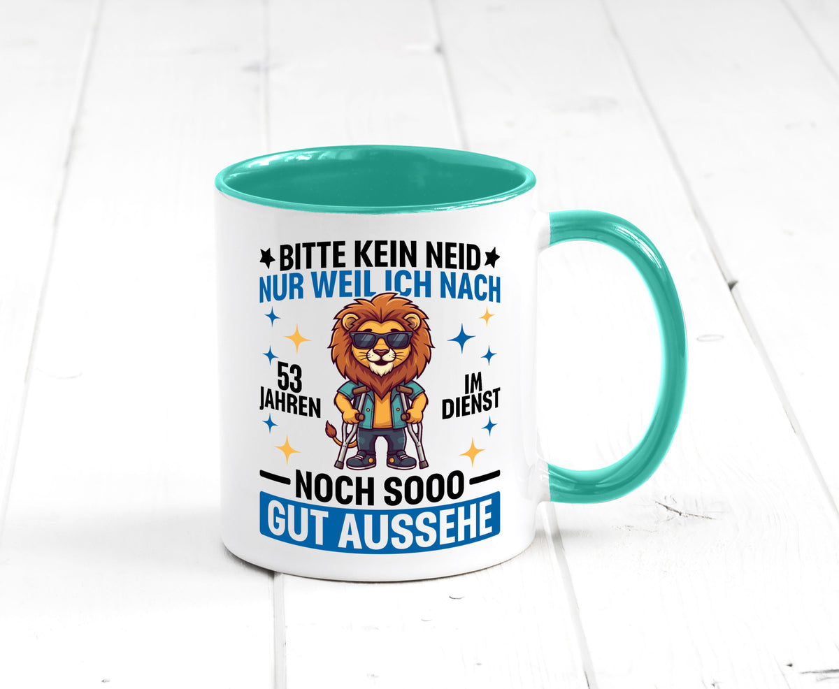 53 Jahre im Dienst | Arbeitsjubiläum Arbeit Geschenkidee Kollegen Büro Humor Tasse