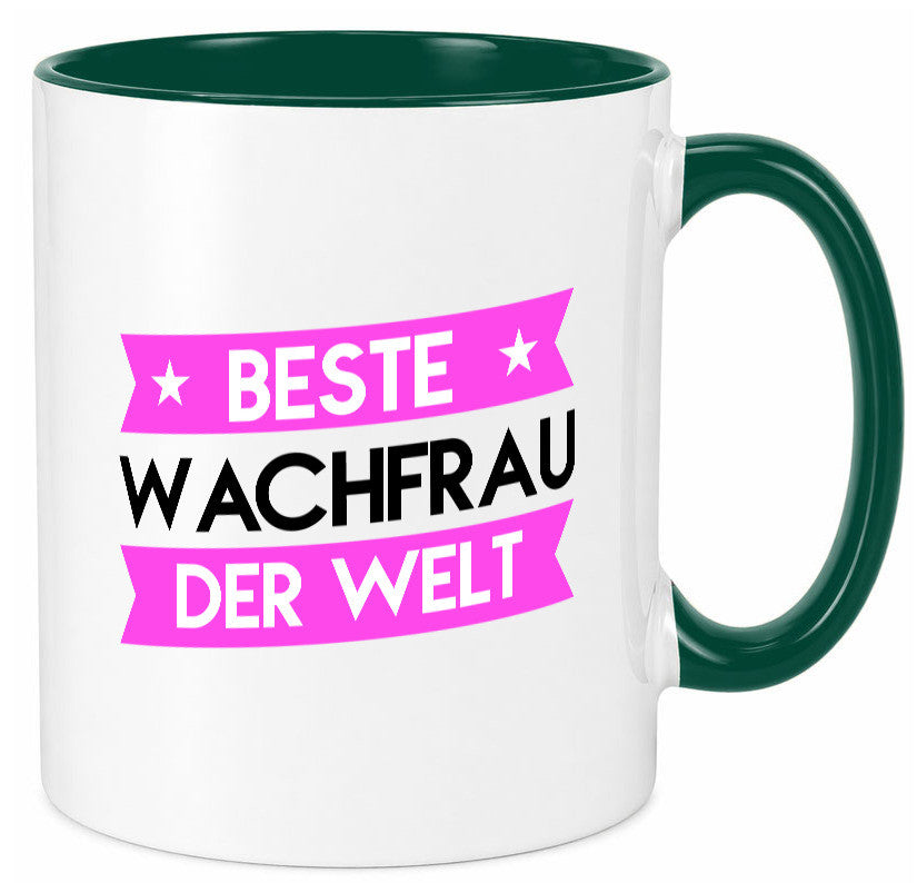 Beste Wachfrau | Wachpersonal Nachtwächter Humor Geschenkidee Tasse