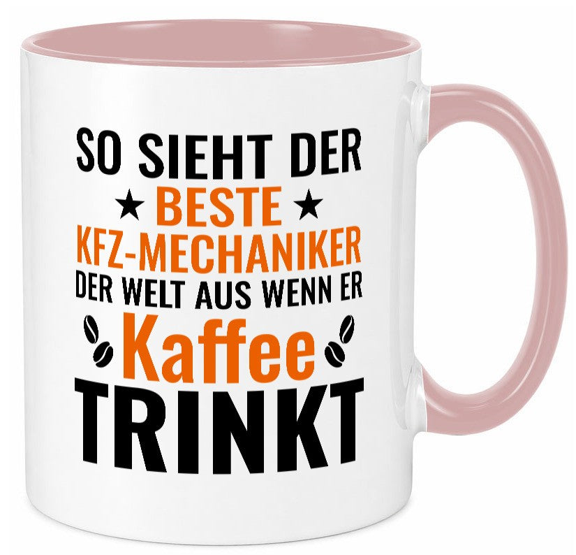 Kaffee trinkt: KFZ-Mechaniker | Werkstatt Mechaniker lustig Humor Geschenkidee Tasse
