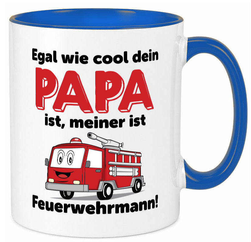 Cooler Papa | Feuerwehrmann Bester der Welt Humor Geschenkidee Tasse