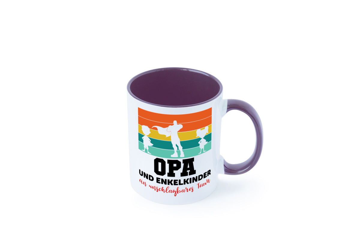 Opa und Enkelkinder ein unschlagbares Team Geschenkidee Familie Humor Tasse