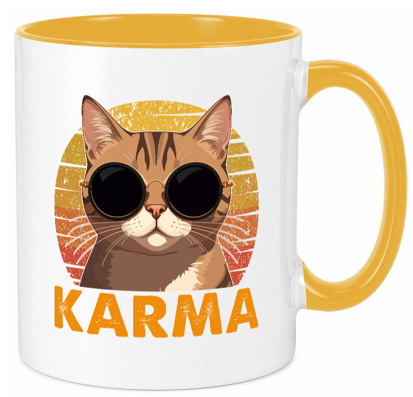 Vintage Katze | Karna Coole lustiger Spruch Geschenk Tierliebhaber Humor Tasse