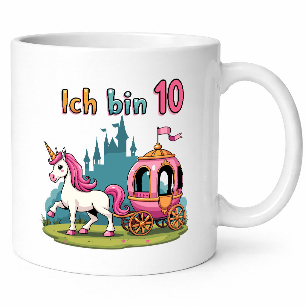 10. Geburtstag | Prinzessin in Kutsche Einhorn lustig Geschenkidee Geschenk