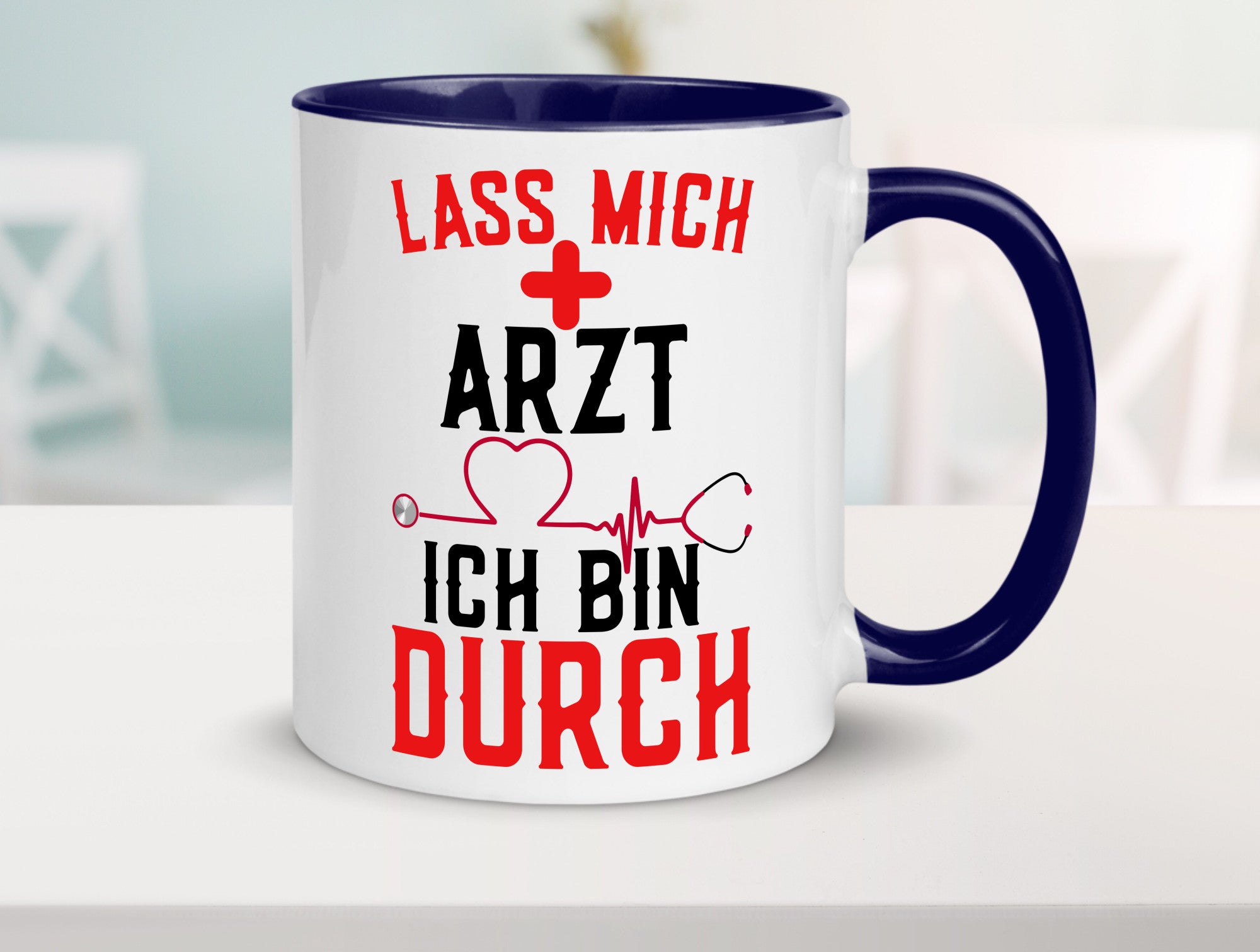 Arzt | Lass mich durch Herz Doktor Krankenhaus Puls Humor Geschenkidee Tasse