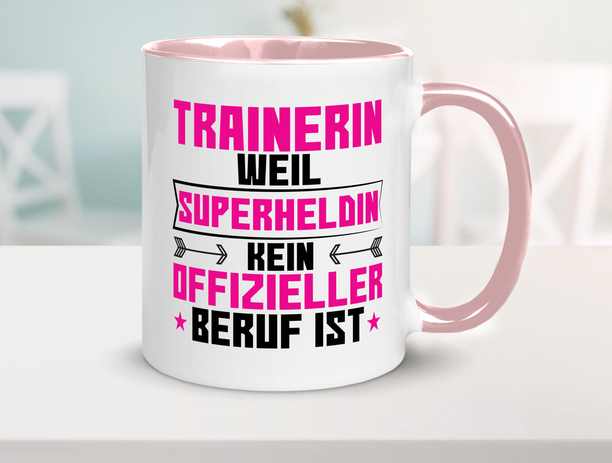 Superheldin Trainerin | Sportverein Humor Geschenkidee Tasse
