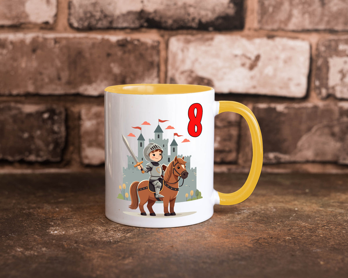 8. Geburtstag | 8 Jahre Ritter Junge Schloss Geschenk Geschenkidee lustiger Tasse