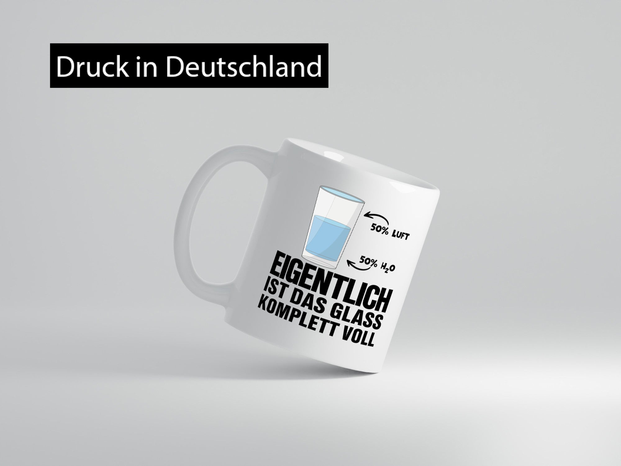 Wasserglas Motiv | Optimist Tasse Chemiker Chemie Humor Geschenkidee