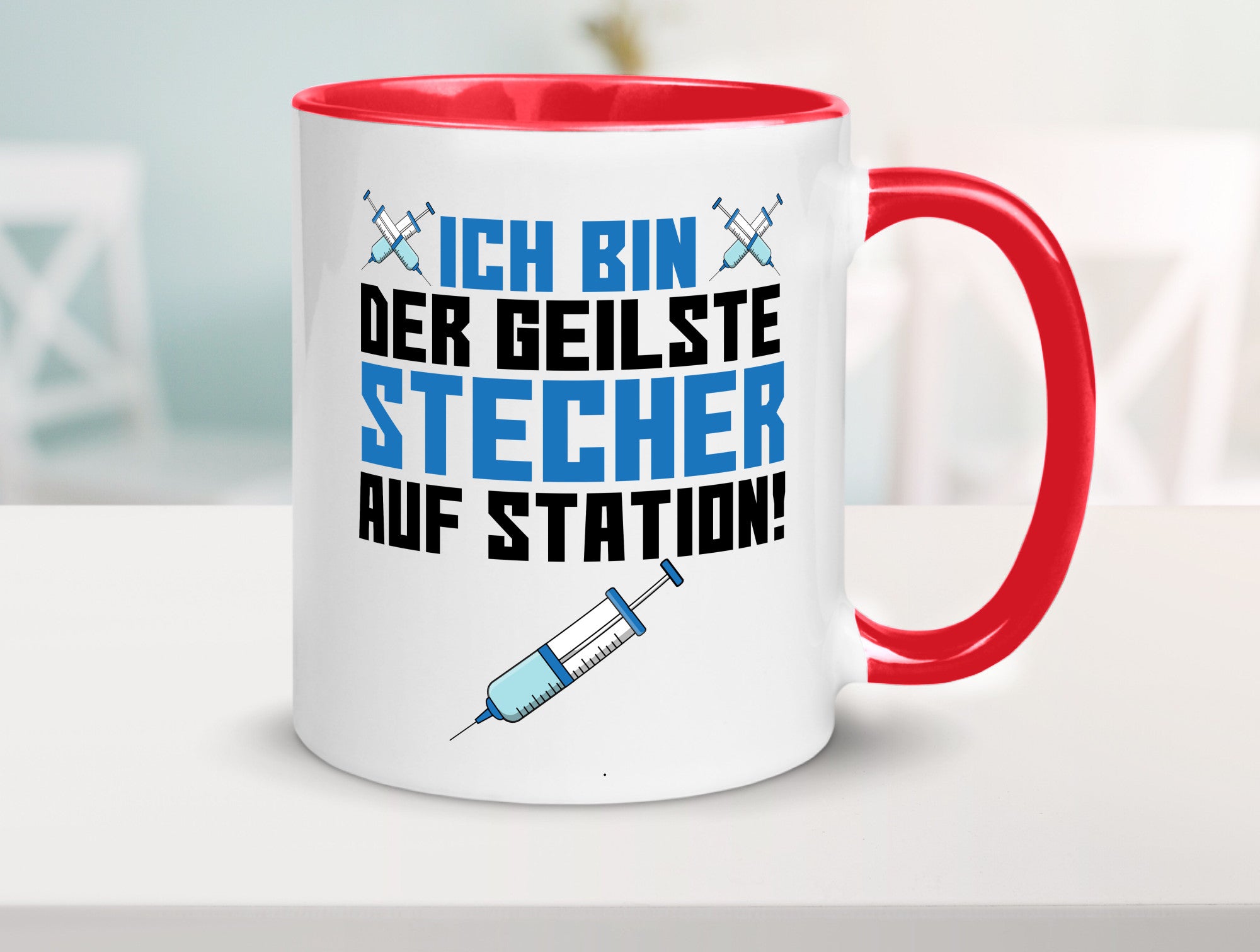 Ich bin der geilste Stecher | Pfleger Arzt Spritze lustig Humor Geschenkidee
