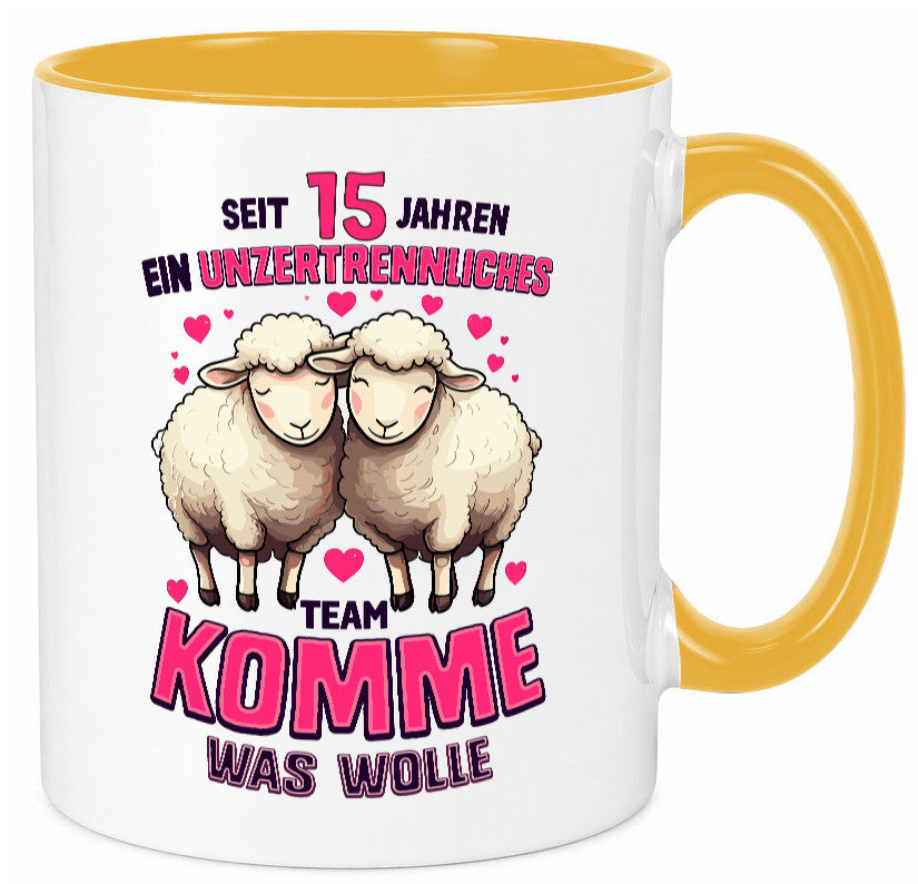15 Jahre Verheiratet | ein Team Ehepaar Geschenk Humor Geschenkidee lustiger Tasse