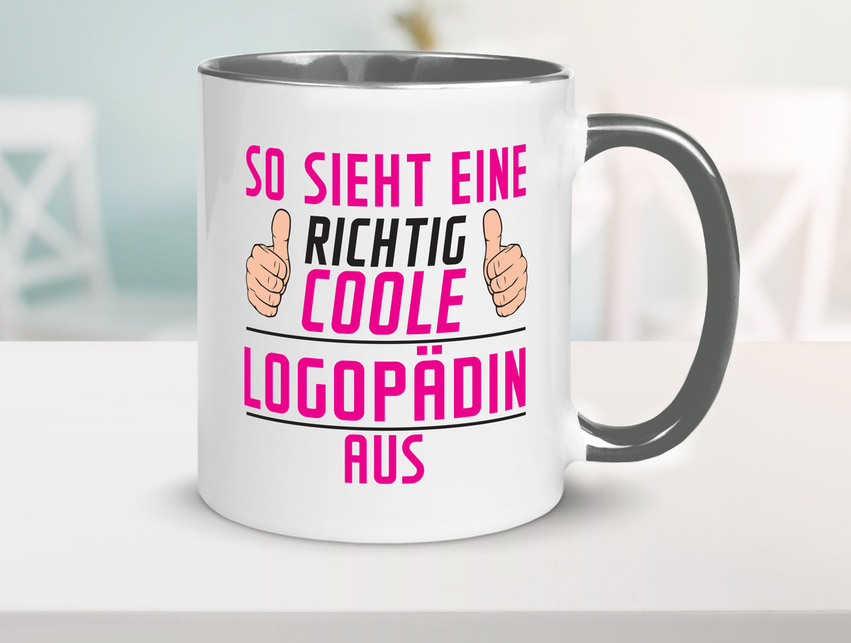 Richtig Coole Logopädin | Sprachtherapie Humor Geschenkidee Tasse