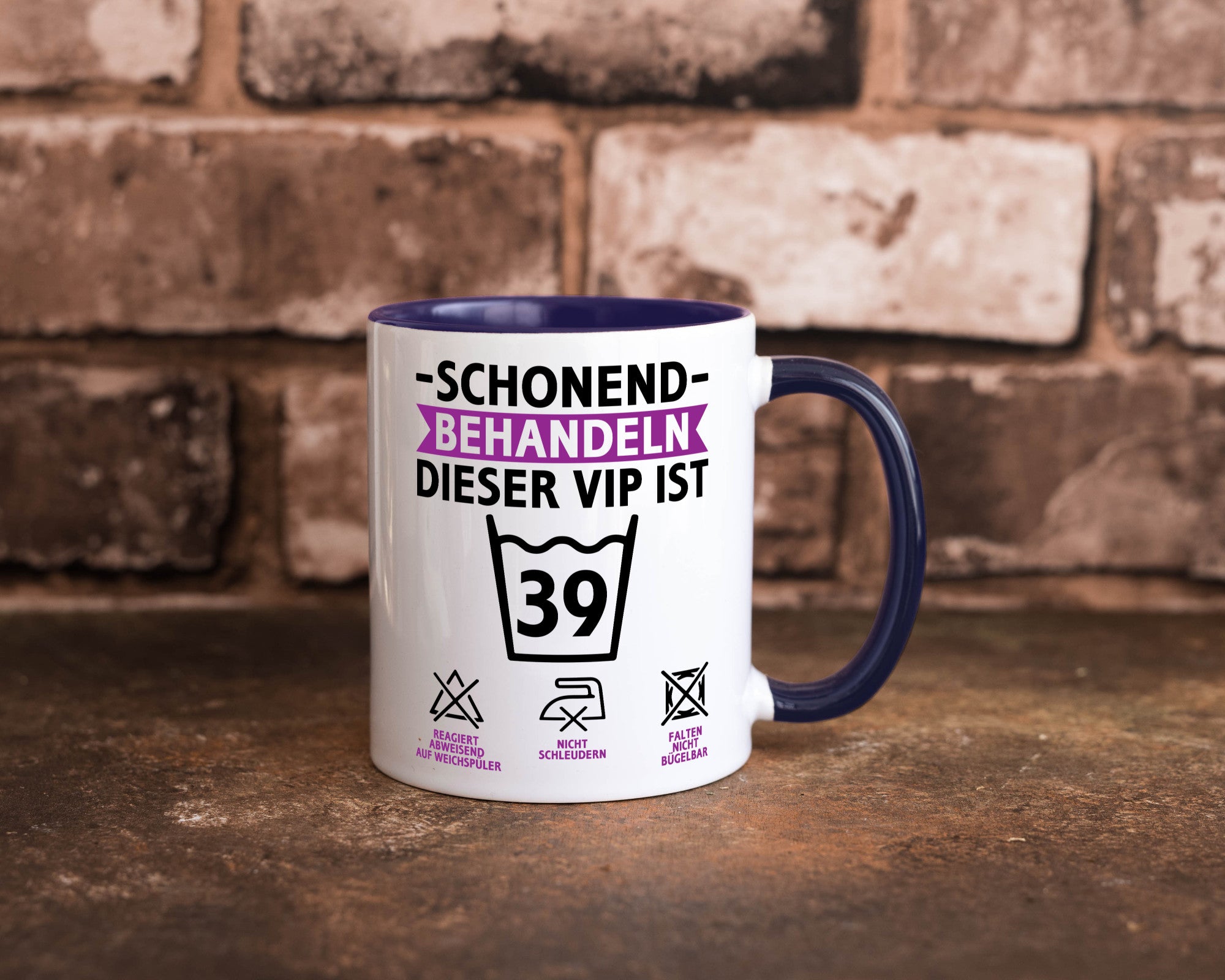 39 Geburtstag | schonend behandeln Jahre v2 lustiger Spruch Geschenk