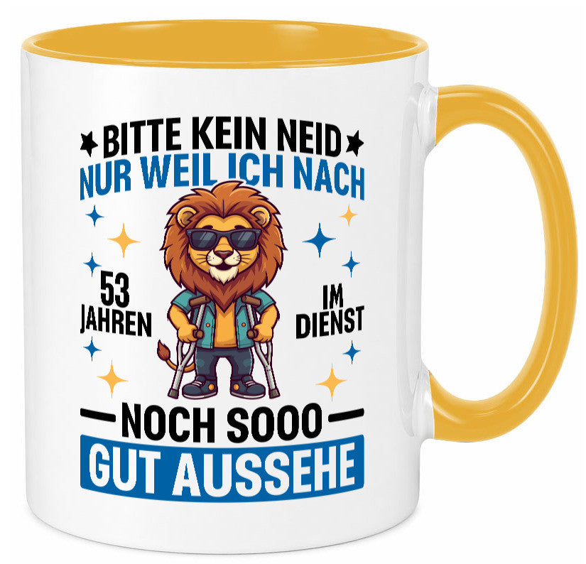 53 Jahre im Dienst | Arbeitsjubiläum Arbeit Geschenkidee Kollegen Büro Humor Tasse