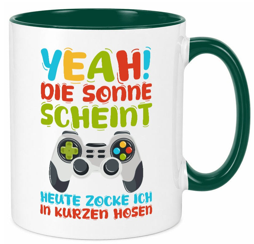 Sommer | in Kurze Hosen Zocken Zocker Gamer lustig Humor Geschenkidee Geschenk Tasse
