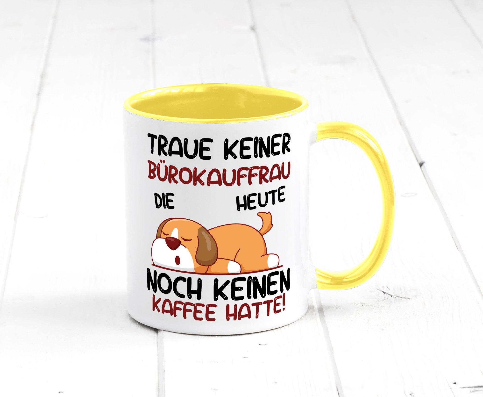 Traue keiner Bürokauffrau | Kauffrau lustig Arbeit Kollegen Büro Geschenk Tasse