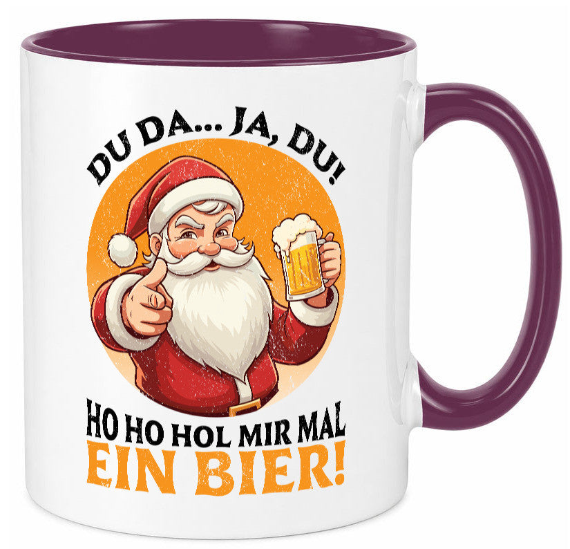 Hol mir mal ein Bier | Ugly Christmas Santa lustig Humor Geschenkidee Geschenk Tasse