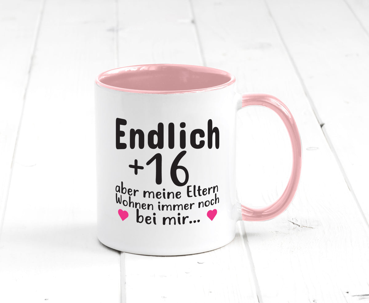 Endlich 16 | Geburtstag Tasse Spruch Mädchen Geschenkidee Humor