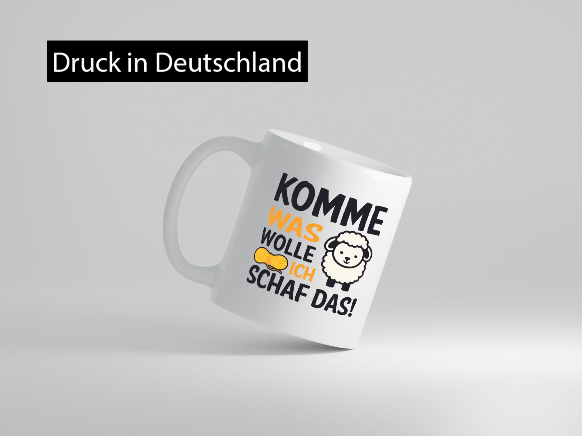 Komme was wolle, ich schaf das | Wolle Humor Geschenkidee Tasse