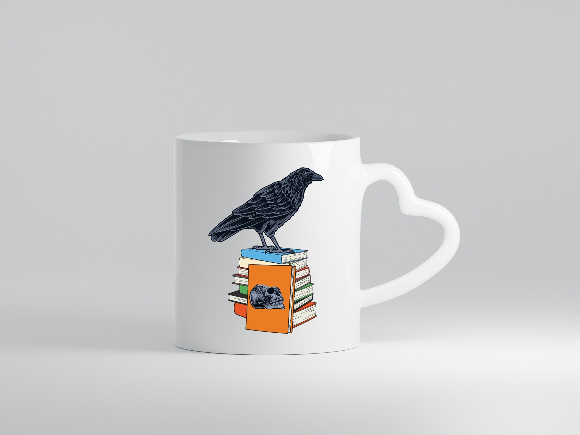 Rabe Motiv | Bücherwurm Tasse Bücher lesen lustig Humor Geschenkidee Geschenk