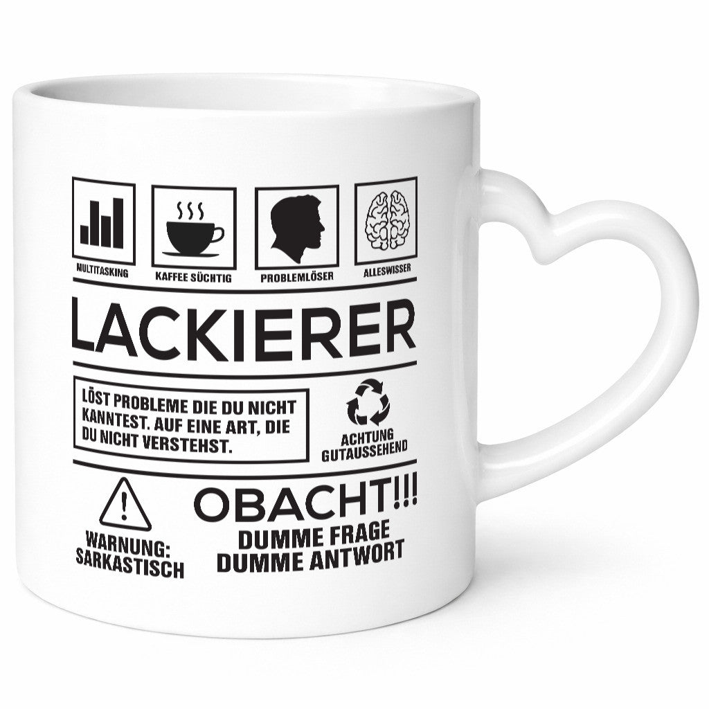 Achtung Probleme Lackierer | Definition lackieren Geschenkidee Humor Tasse