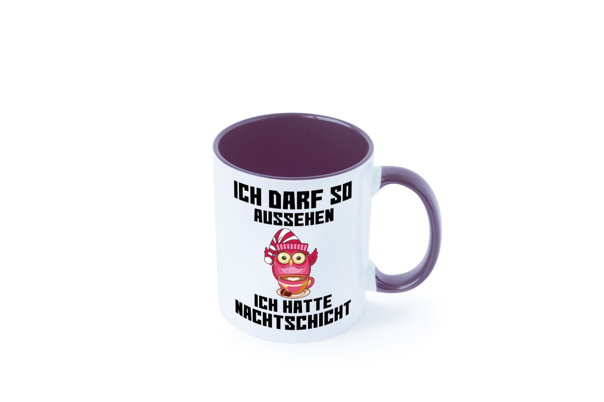 Nachtschicht Eule | Spruch Arbeit müde Nachtjob Geschenkidee Kollegen Büro Tasse