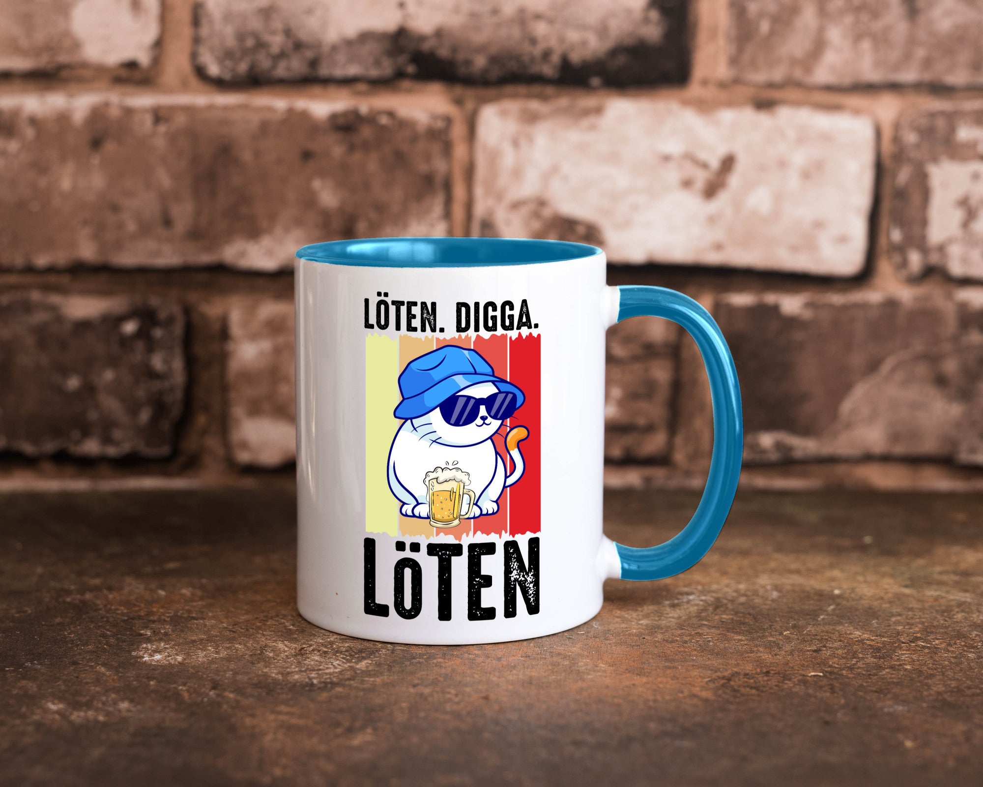 Löten Digga | Katze mit Bier Bierkatze Geschenk Tierliebhaber Humor lustiger