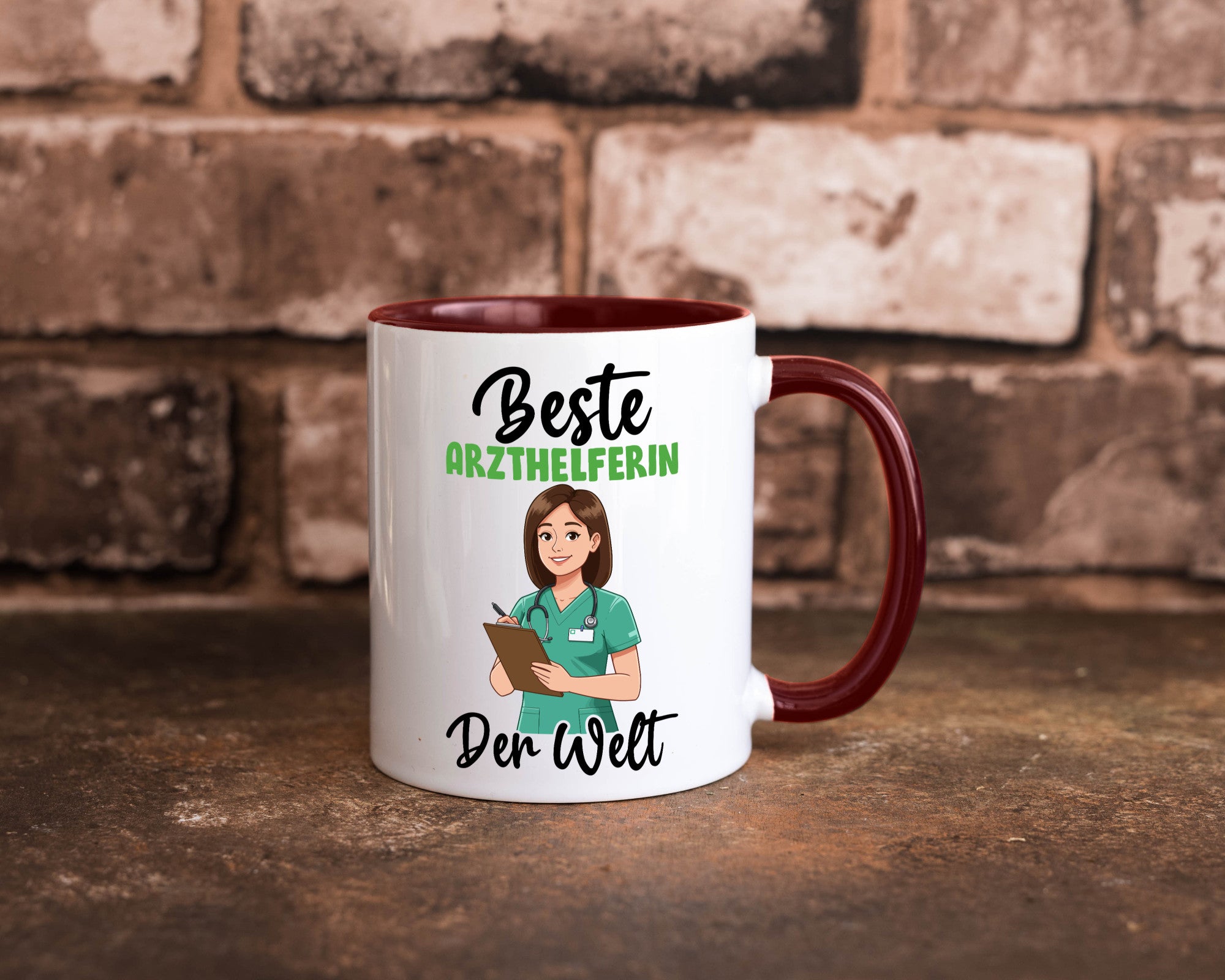 Beste Arzthelferin | Fachangestellte Medizin v2 Geschenkidee Humor Tasse