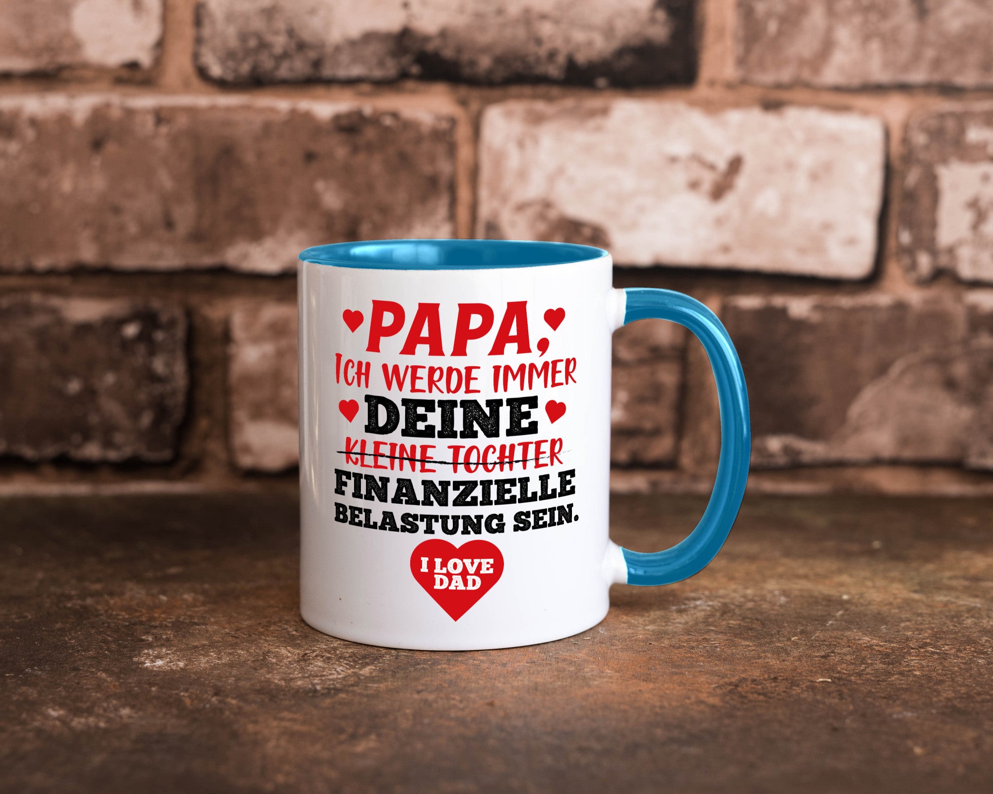 Finanzielle Belastung lustiger Spruch Geschenk Humor Geschenkidee Tasse