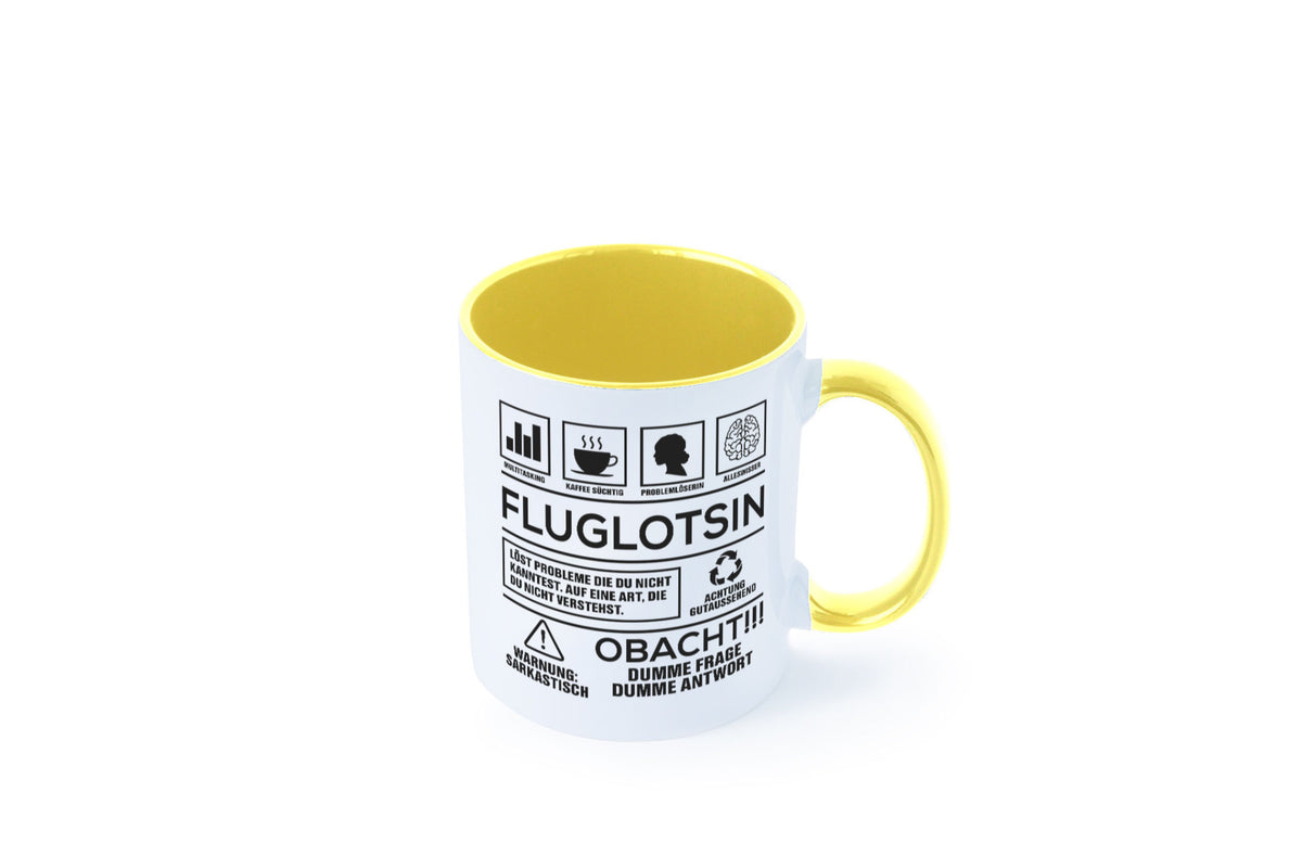 Achtung Probleme Fluglotsin | Flughafen Flugverkehr Geschenk Humor Geschenkidee Tasse