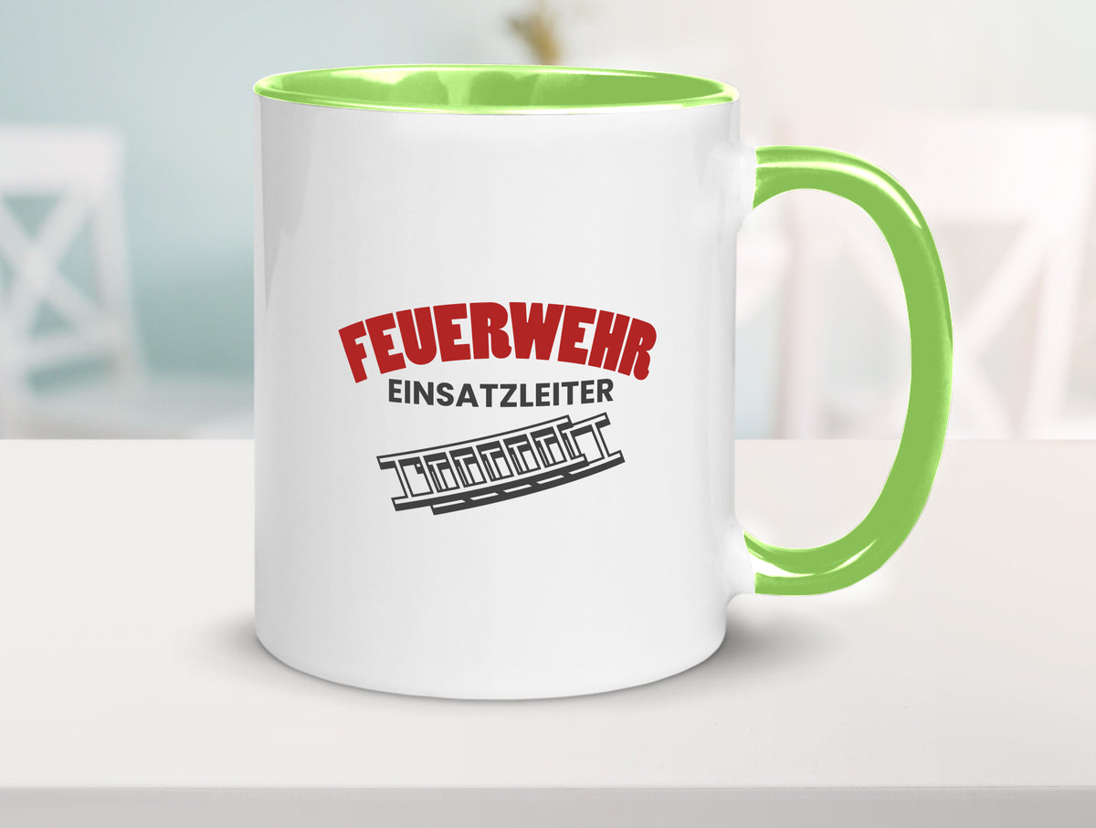 Feuerweher Einsatzleiter | Feuerwehrmann Feuerlöscher Geschenk Humor Tasse